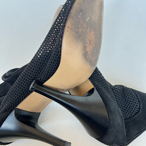Luca Valentini Italian Suede Mesh Heels - Picture 7 of 9